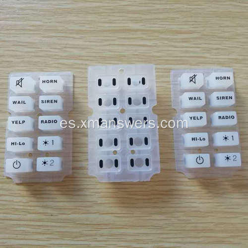 Controlador MIDI de botones pulsadores de caucho de silicona LED translúcido